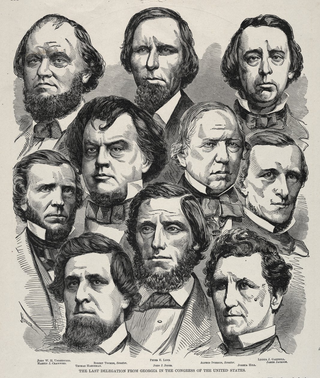 A última delegação da Geórgia no Congresso dos Estados Unidos. de Winslow Homer