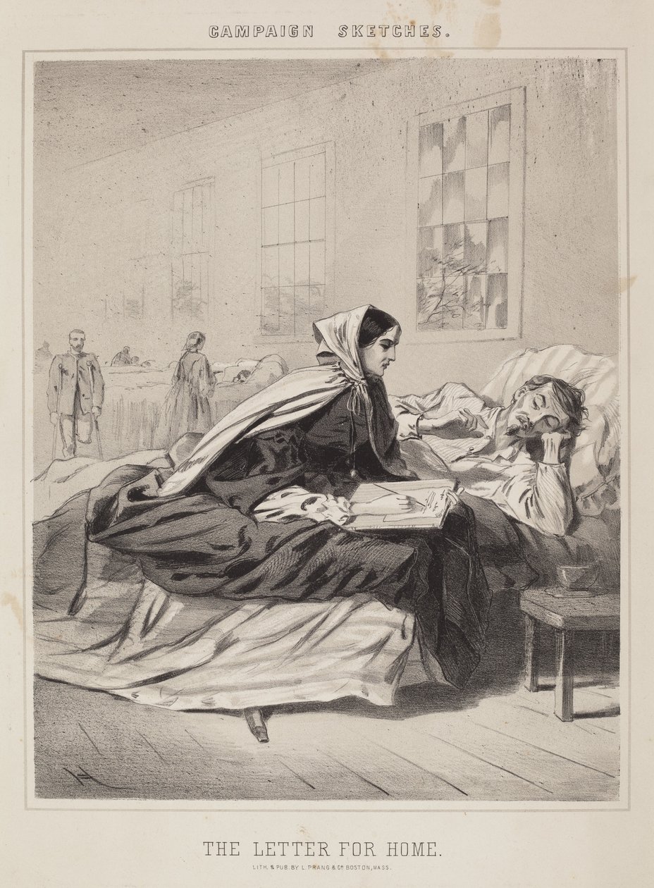 A carta para casa (esboços de campanha) de Winslow Homer