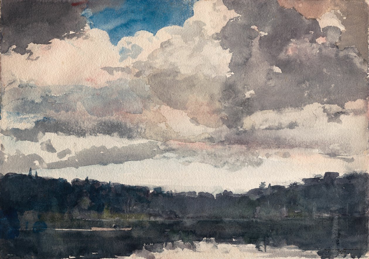 O Barco Solitário, Clube North Woods, Adirondacks de Winslow Homer