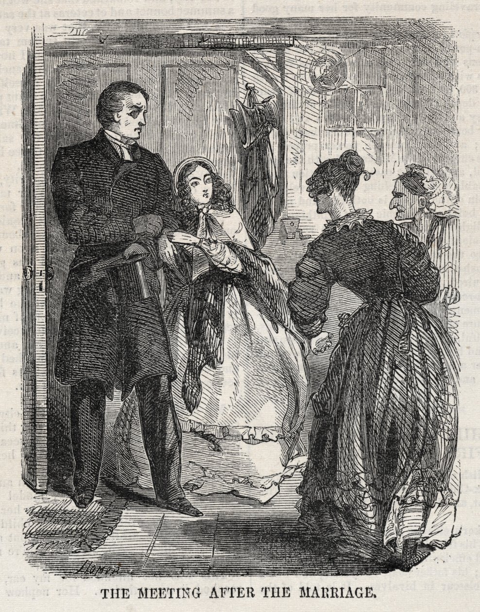 A reunião após o casamento, 1860. de Winslow Homer