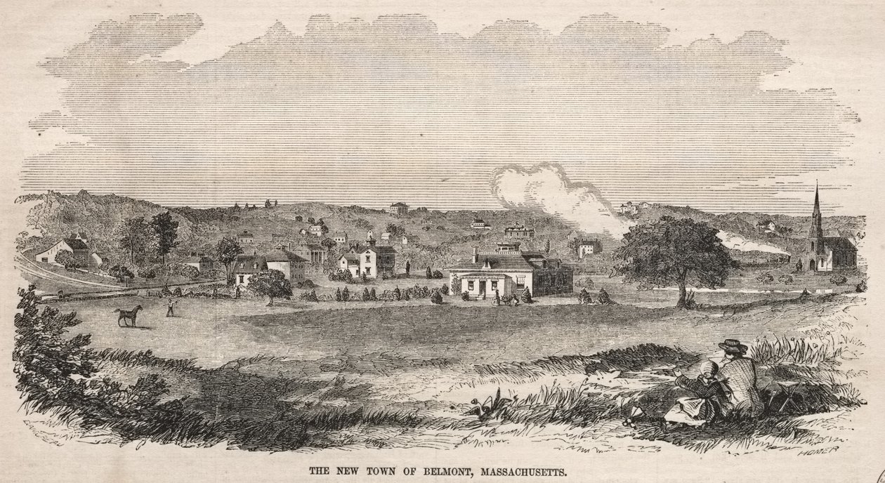 A nova cidade de Belmont, Massachusetts de Winslow Homer