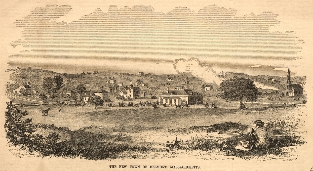 The New Town of Belmont, Massachusetts, 1859. de Winslow Homer