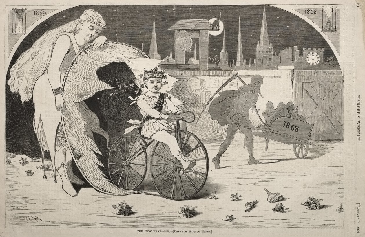 O Ano Novo - 1869 de Winslow Homer