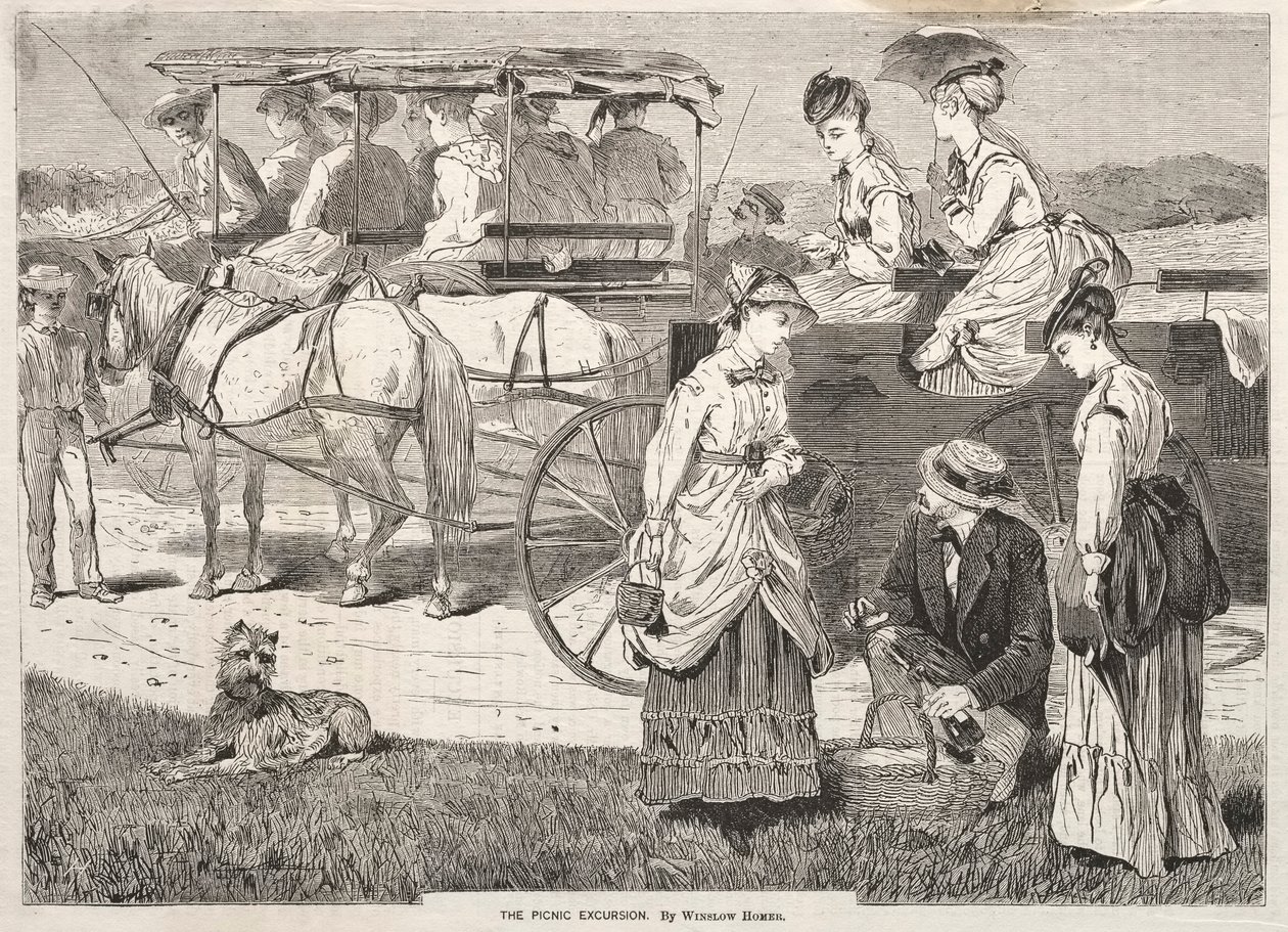 A excursão ao piquenique, 1869. de Winslow Homer