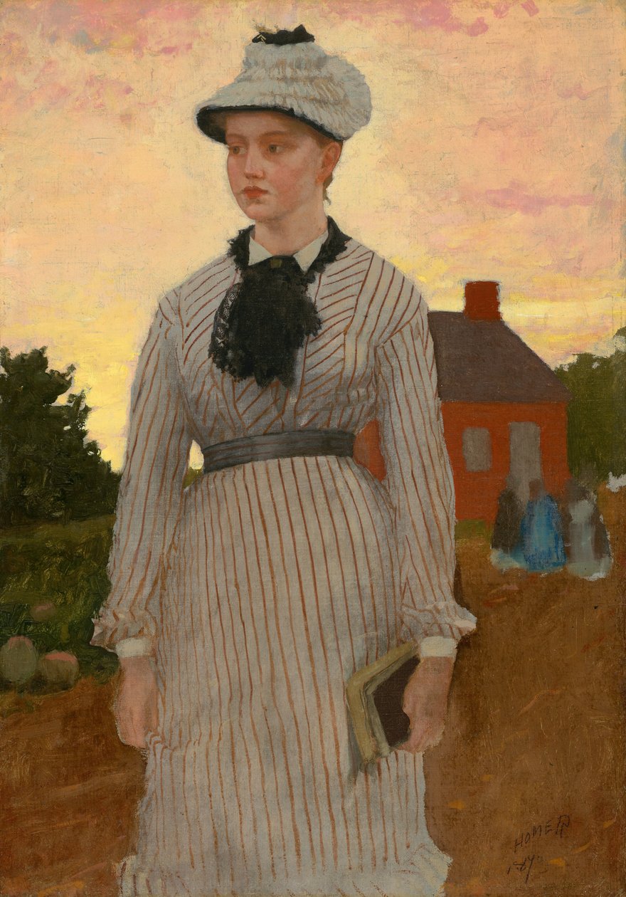A Casa da Escola Vermelha, 1873. de Winslow Homer