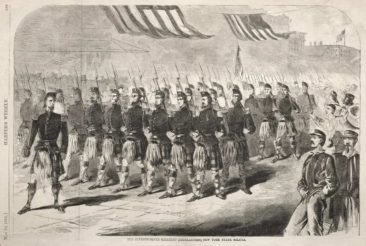 O 79.º Regimento (Highlanders) da Milícia do Estado de Nova Iorque de Winslow Homer