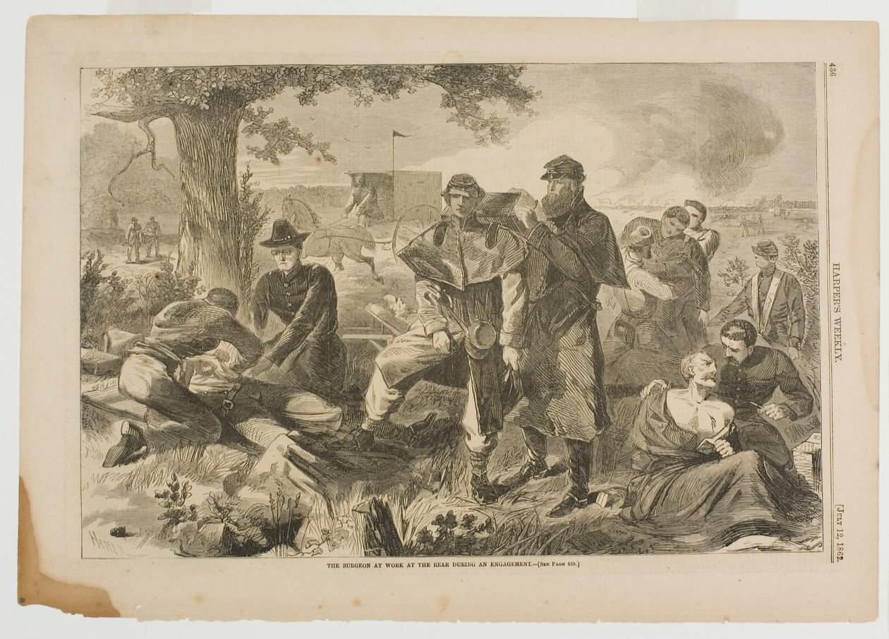 O cirurgião a trabalhar na retaguarda durante um compromisso de Winslow Homer