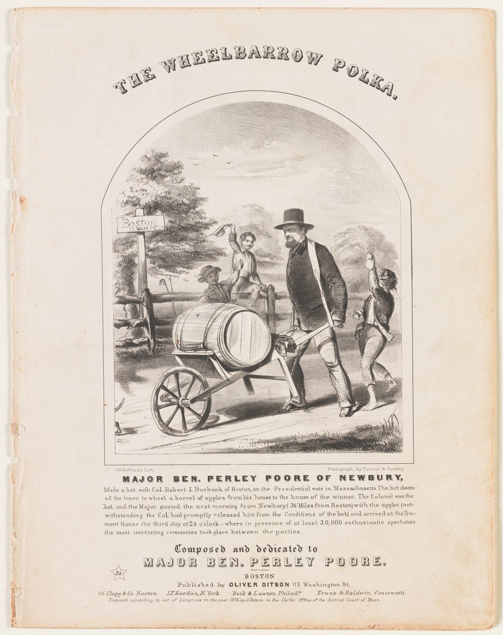 The Wheel Barrow Polka [canção de cinco páginas folha, completa] de Winslow Homer