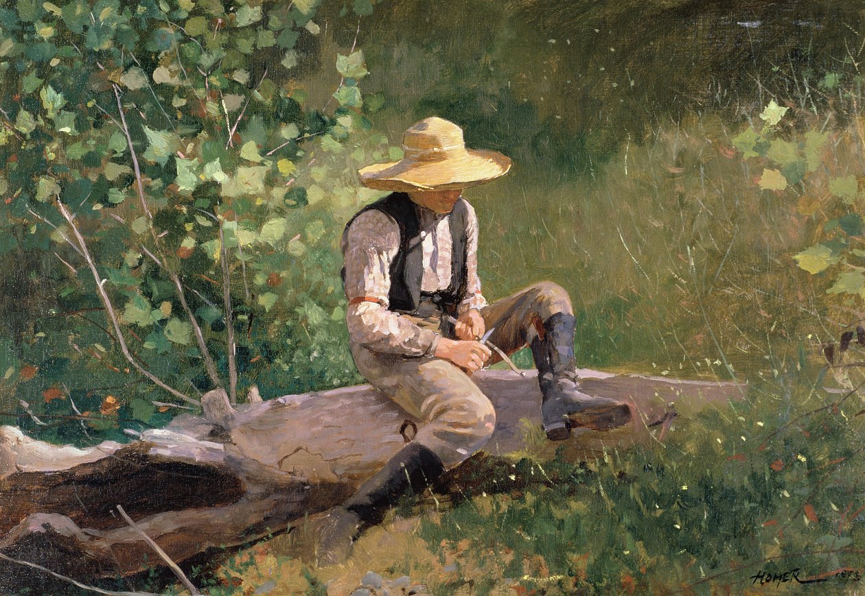 O menino talhado, 1873 de Winslow Homer