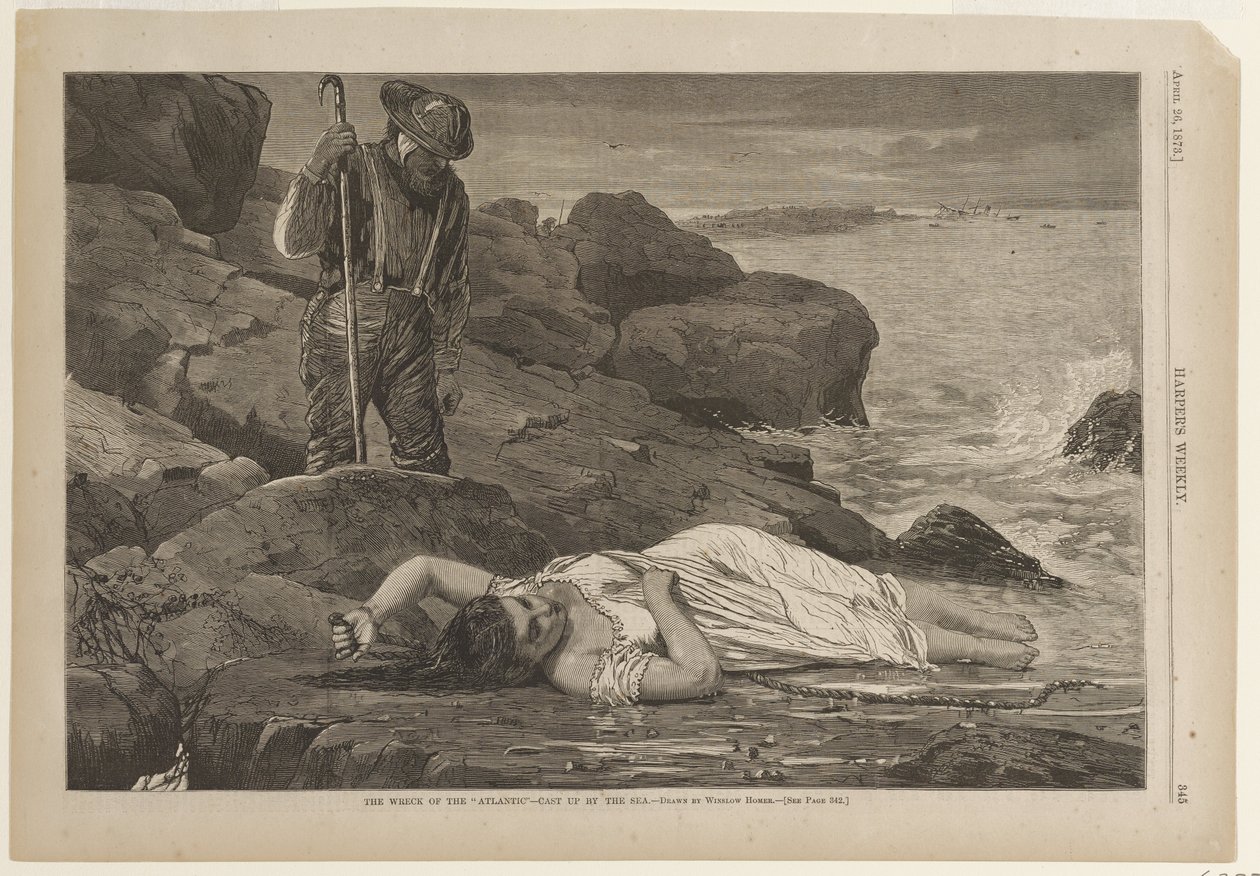 O Naufrágio do Atlantic — Levado pela Maré de Winslow Homer