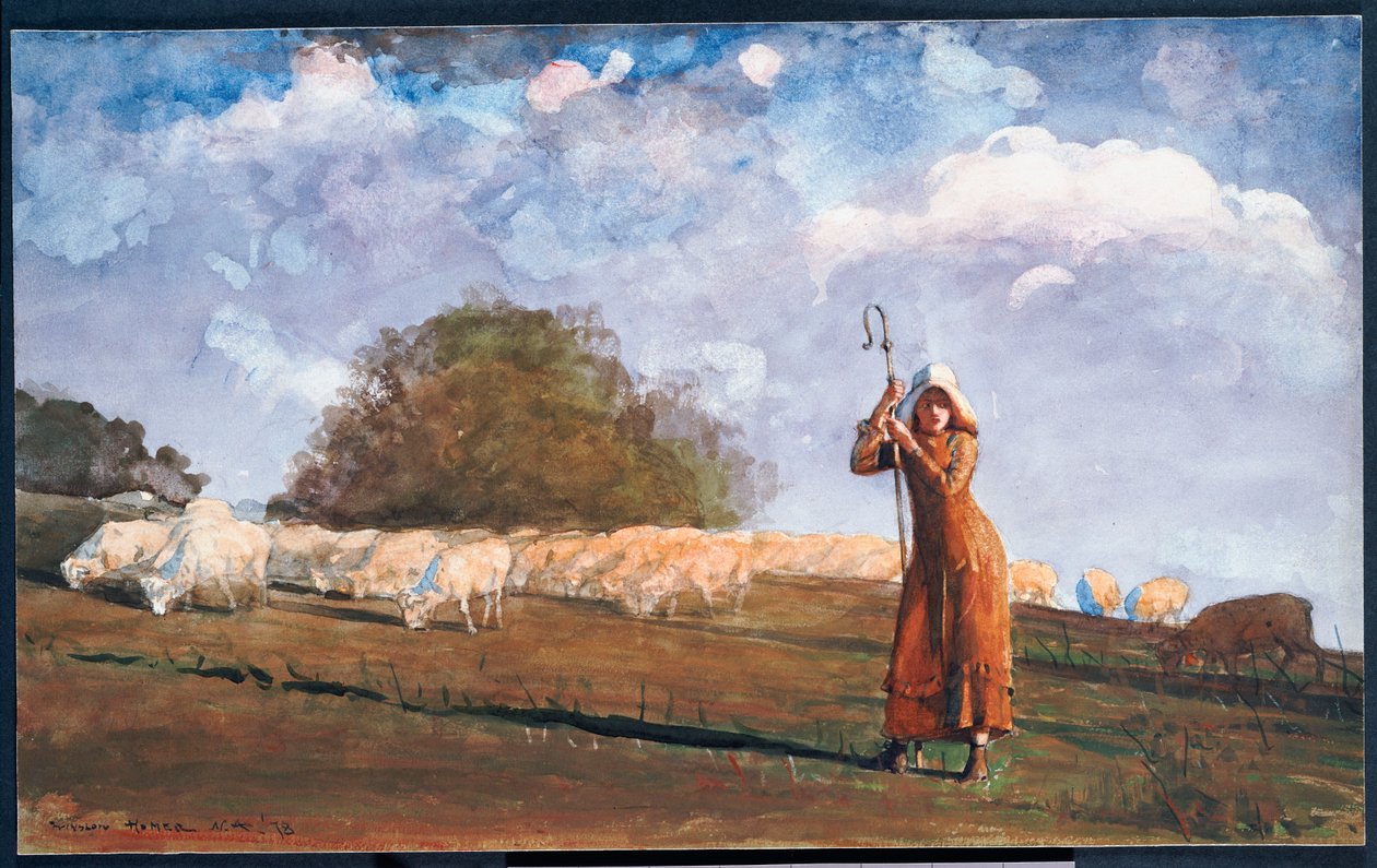 A jovem pastora, 1878 de Winslow Homer
