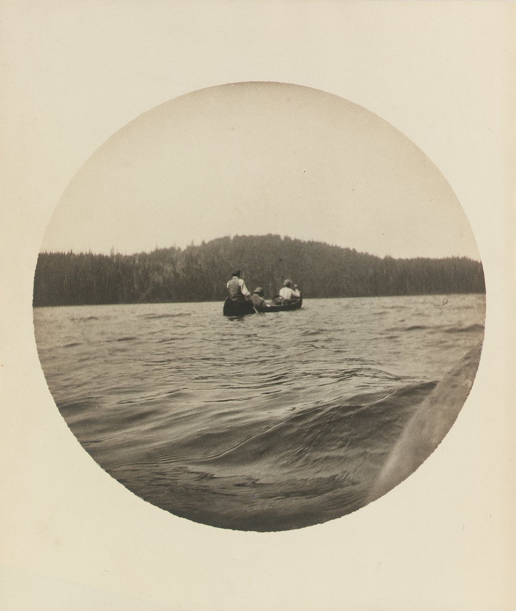 Três canoístas, Lago St. John, Província de Quebec, c.1895, c.1904 (impressão de prata gelatinosa) de Winslow Homer