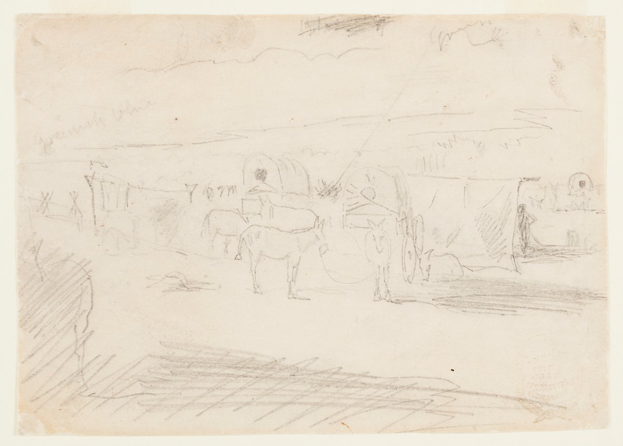 Trem de carroças do exército de Winslow Homer