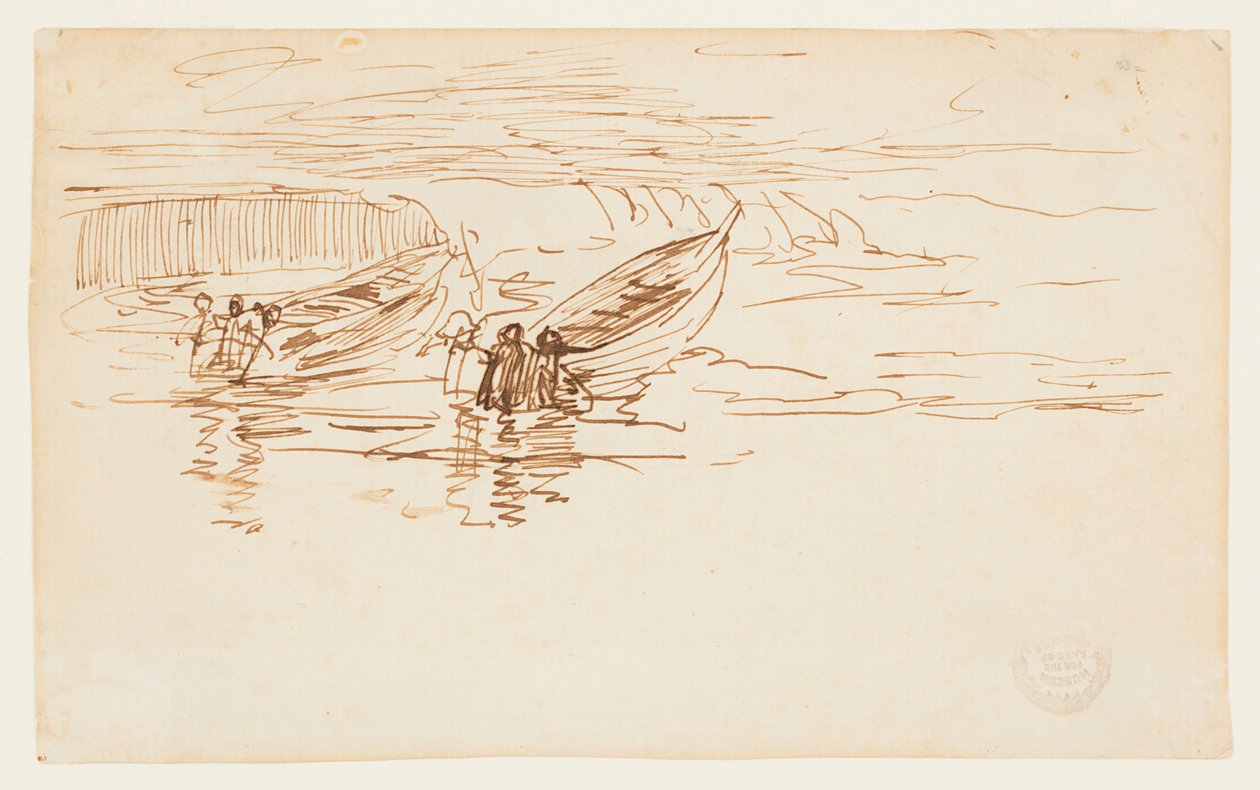 Dois Dories sendo lançados, Inglaterra de Winslow Homer