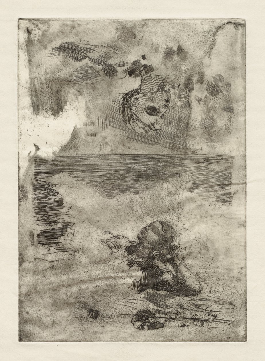 Duas cabeças (estudo a partir de "Undertow") de Winslow Homer