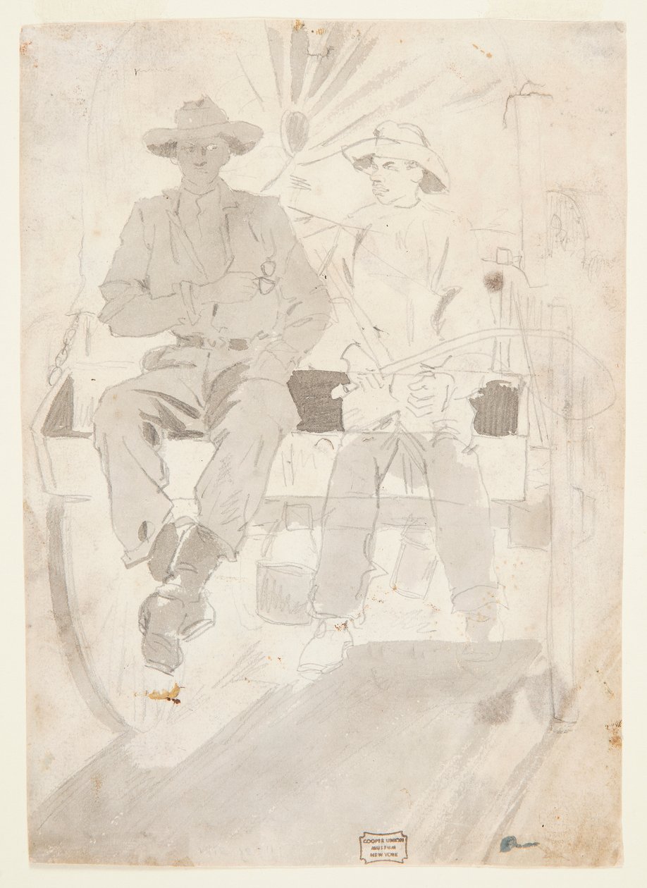 Dois homens em uma carroça do exército de Winslow Homer