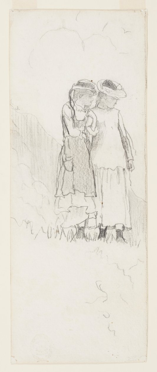 Duas meninas em um campo de Winslow Homer