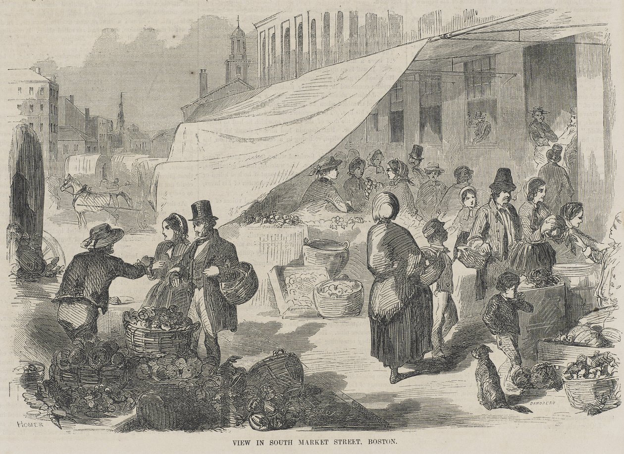 Vista em South Market Street, Boston de Winslow Homer
