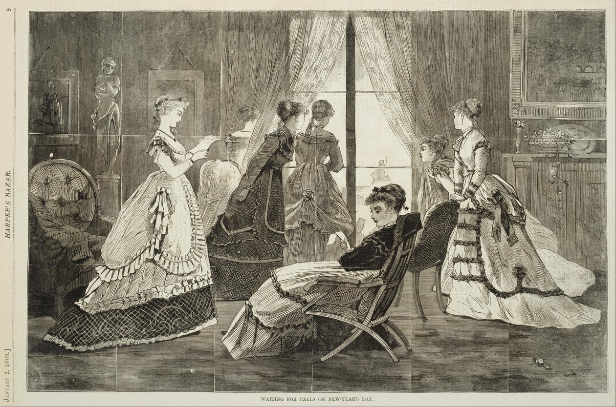 À espera de chamadas no Dia de Ano Novo de Winslow Homer
