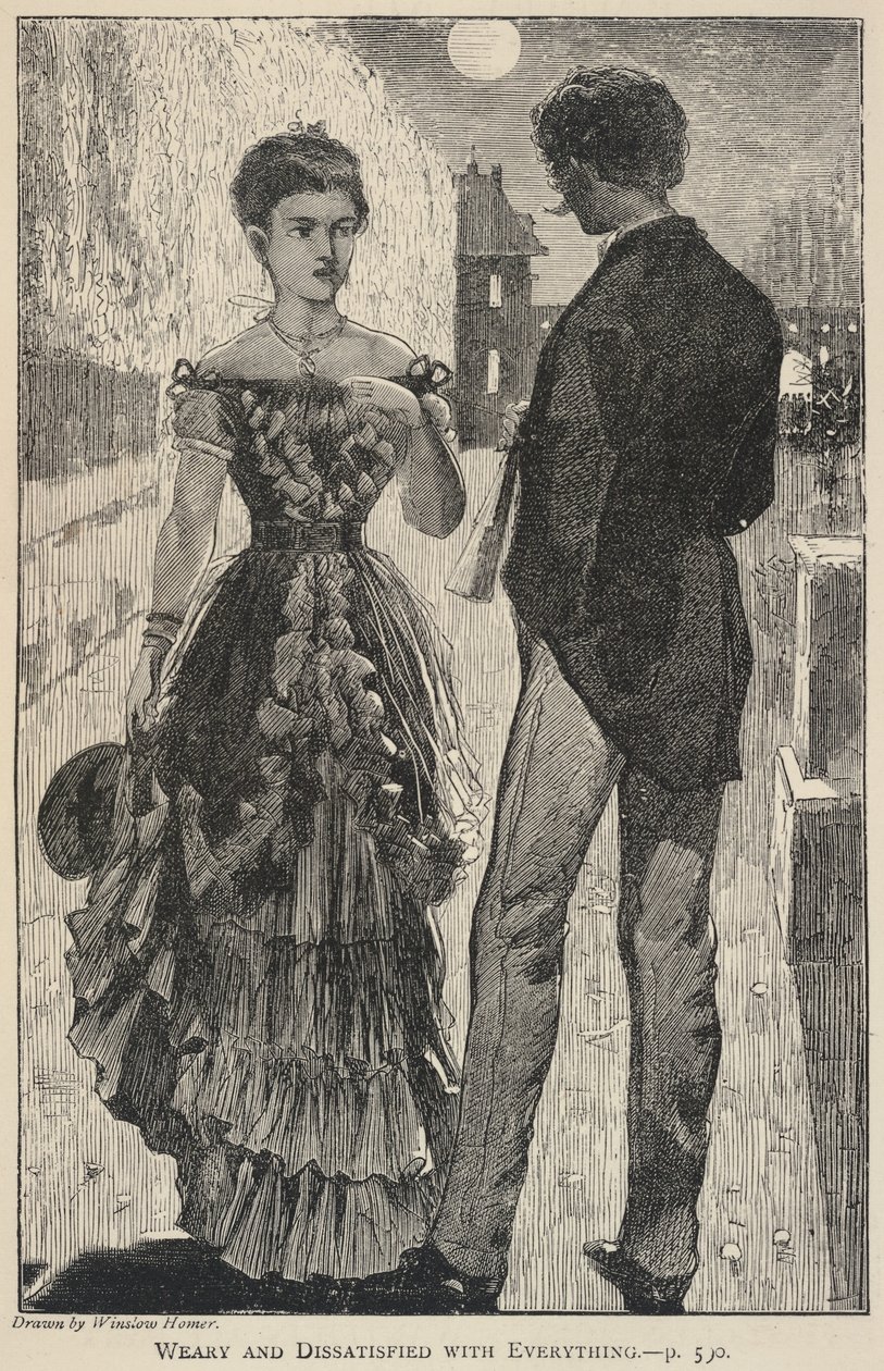 Weary and Dissatisfied With Everything, de The Galaxy, novembro de 1869 de Winslow Homer