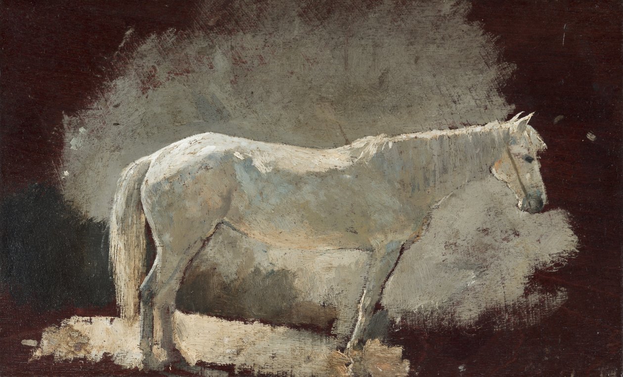 Égua branca, c.1868 (óleo sobre painel) de Winslow Homer