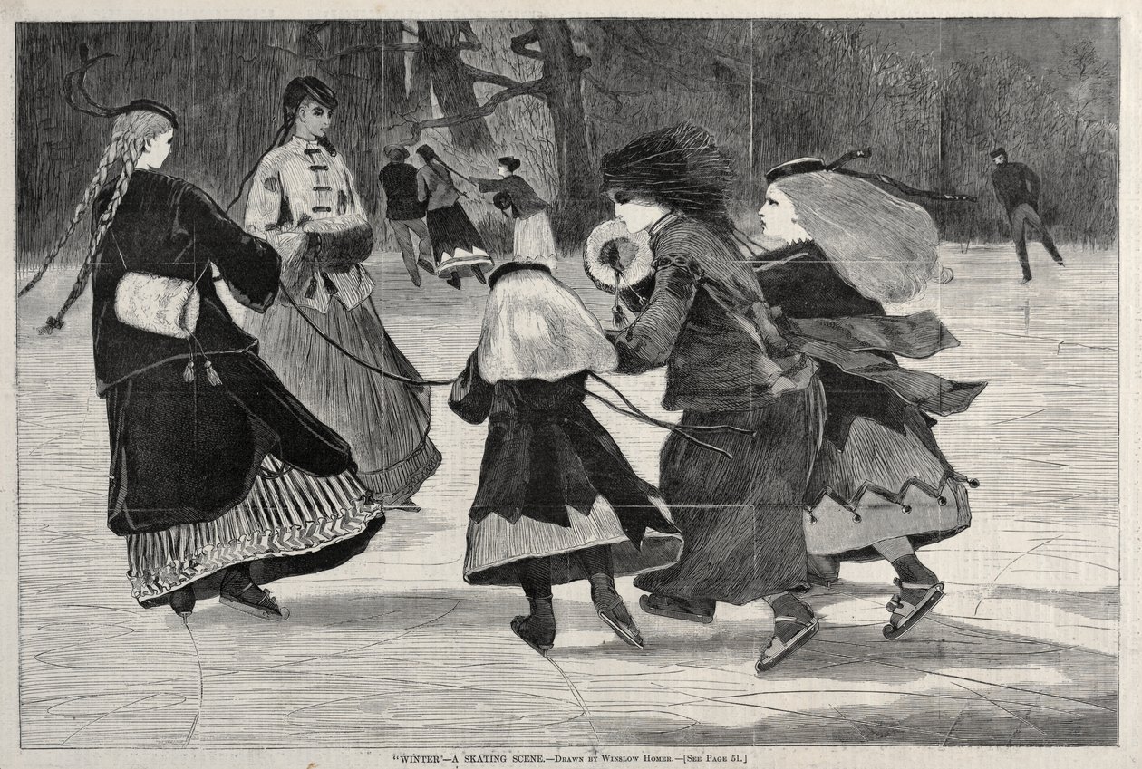 «Inverno» — Uma cena de patinagem de Winslow Homer