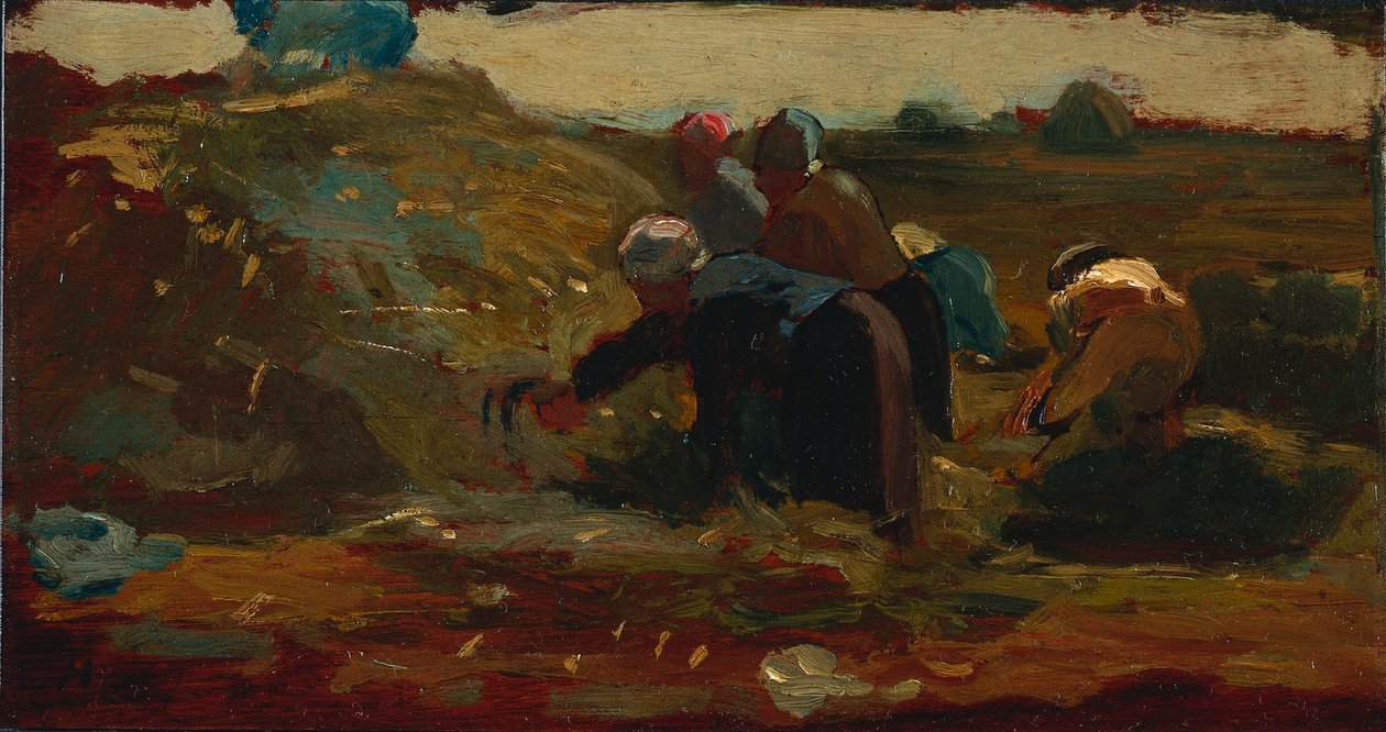 Mulheres que trabalham em um campo, 1867. de Winslow Homer