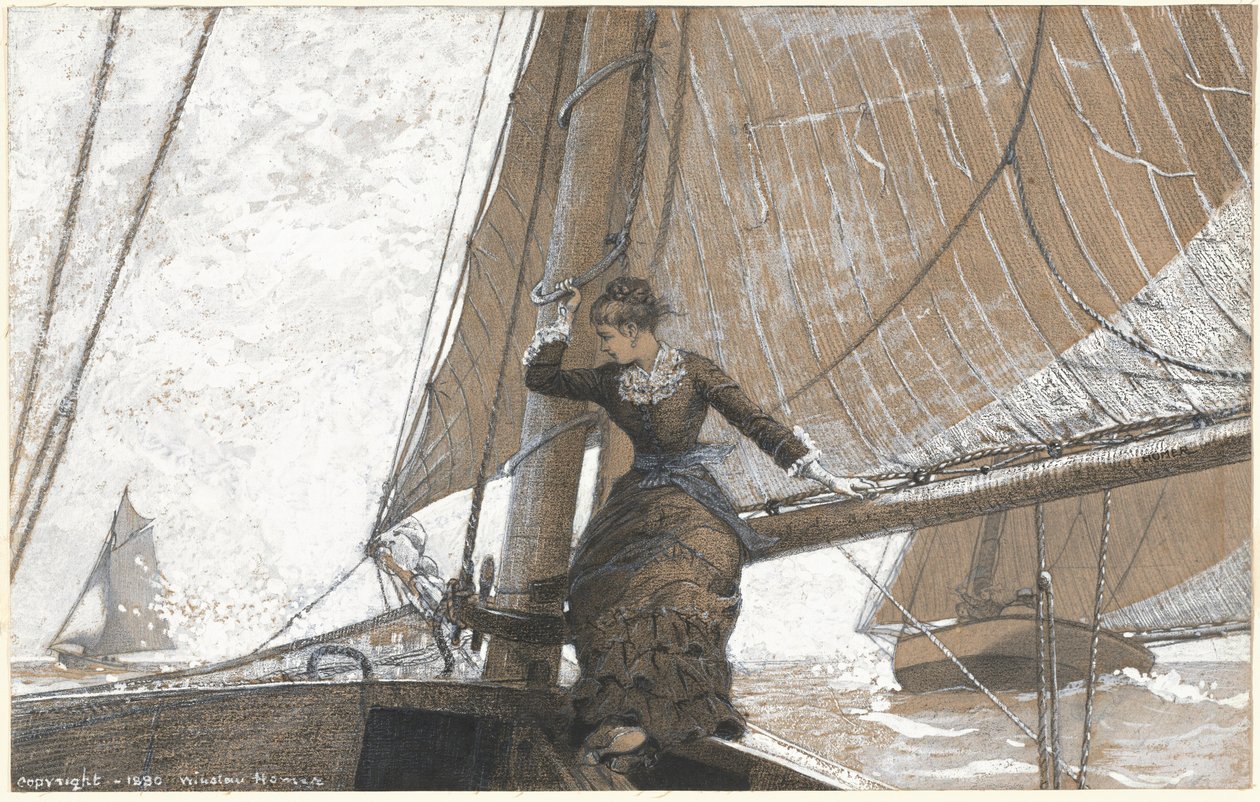 Yachting Girl, 1880. de Winslow Homer