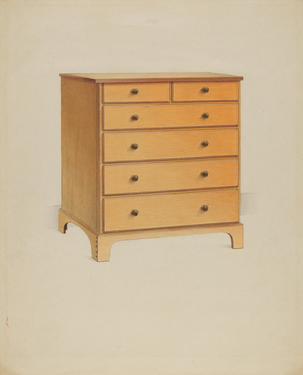 Shaker Chest of Drawers, 1937. de Winslow Rich
