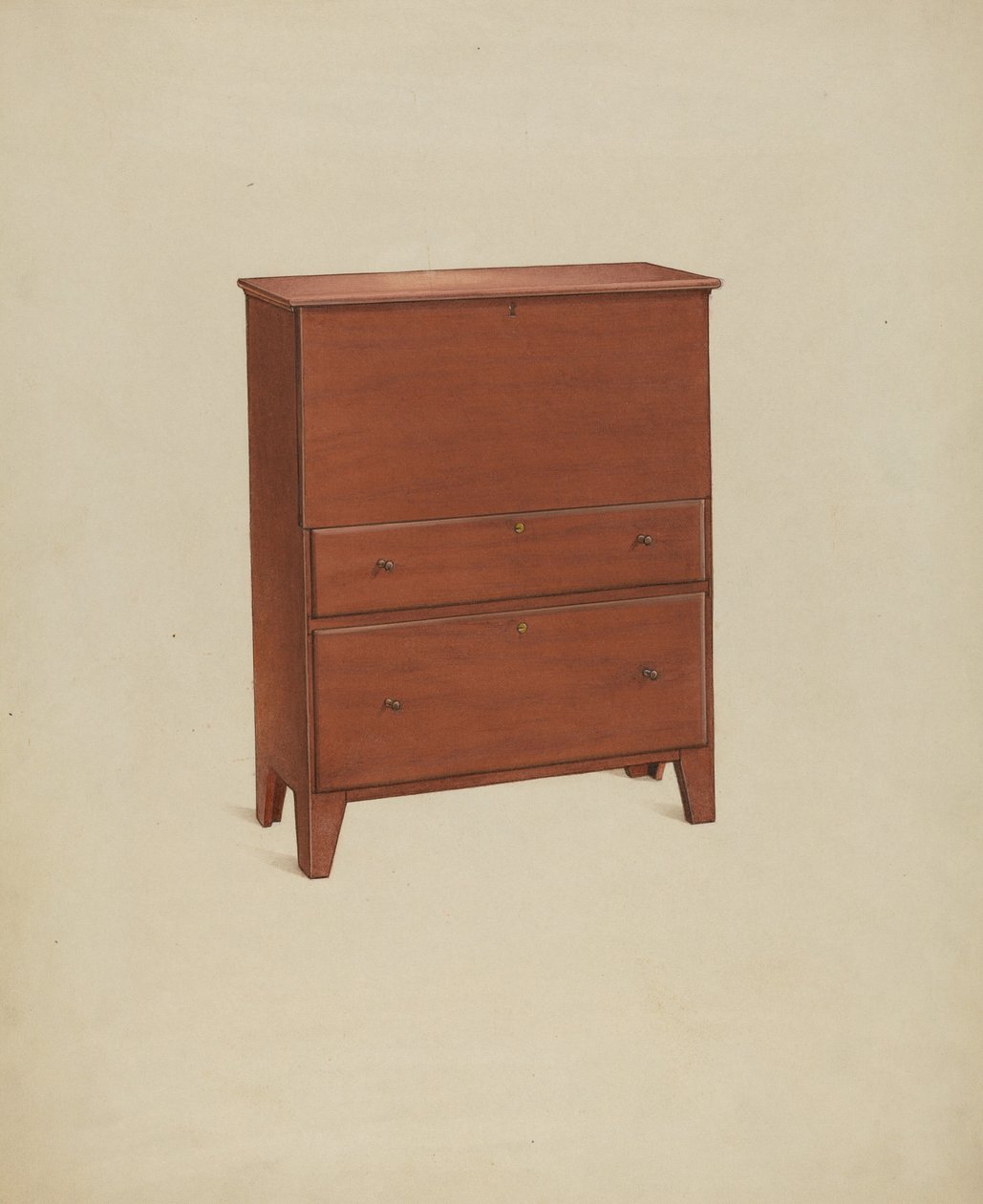 Shaker Chest of Drawers, 1937. de Winslow Rich