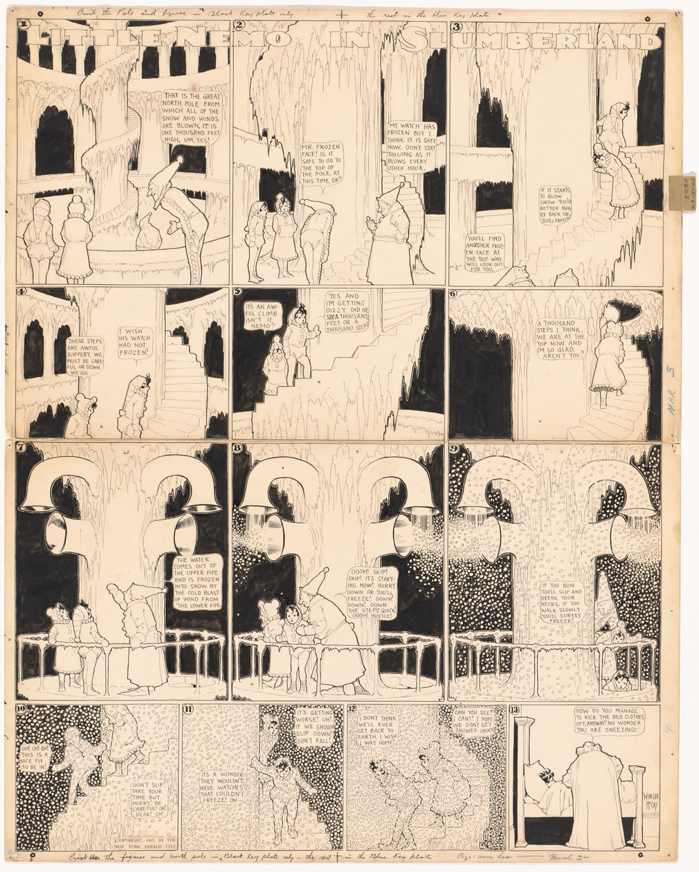 Little Nemo in Slumberland: escalando o Grande Pólo Norte de Winsor McCay