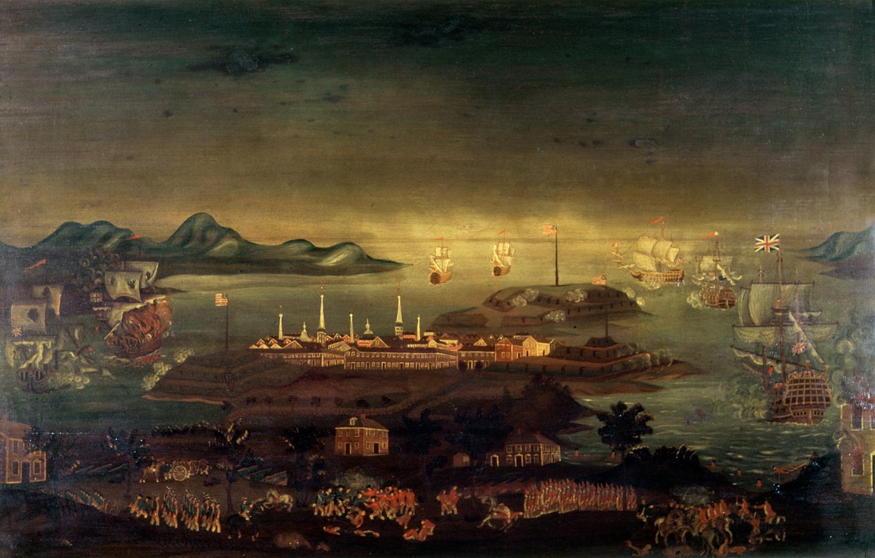 Batalha de Bunker Hill, 17 de junho de 1775 (petróleo) de Winthrop Chandler