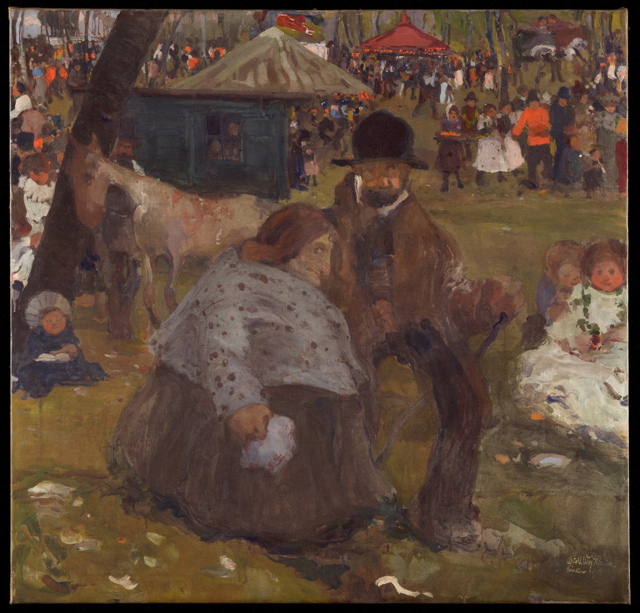 Feira de férias de Pentecostes perto de Cracóvia de Witold Wojtkiewicz