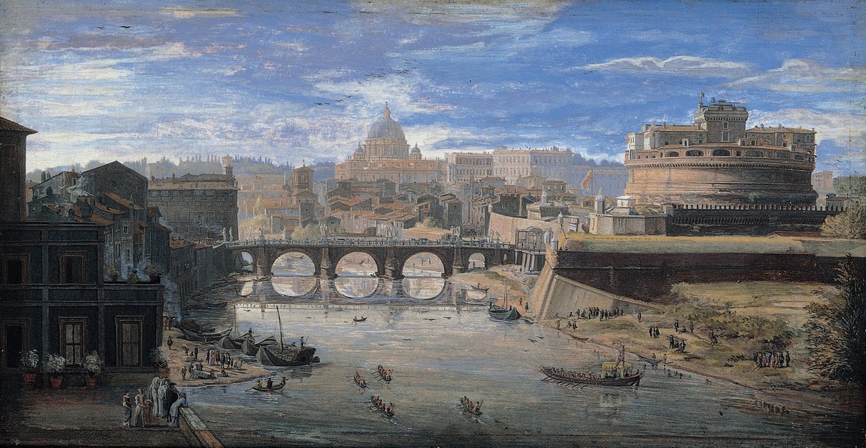 Vista de Tor di Nona, por volta de 1700 de Wittel