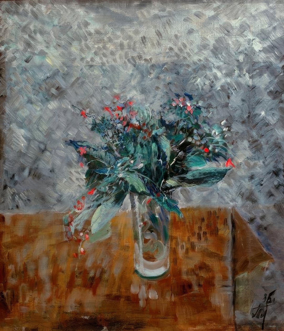 Flores num copo alto de Wladimir F. Tatlin