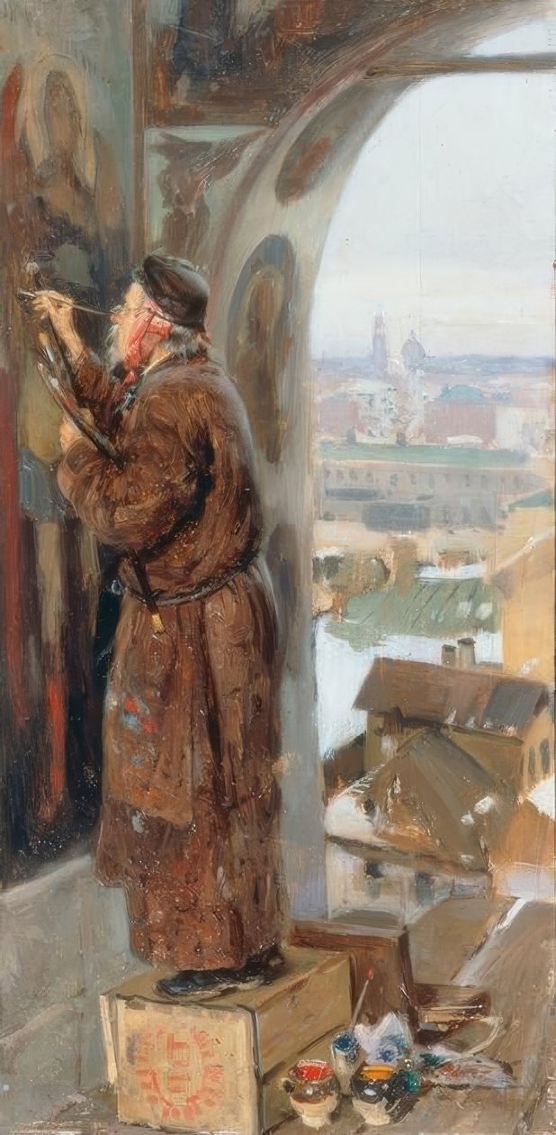 O pintor de ícones de Wladimir Jegorowitsch Makowski