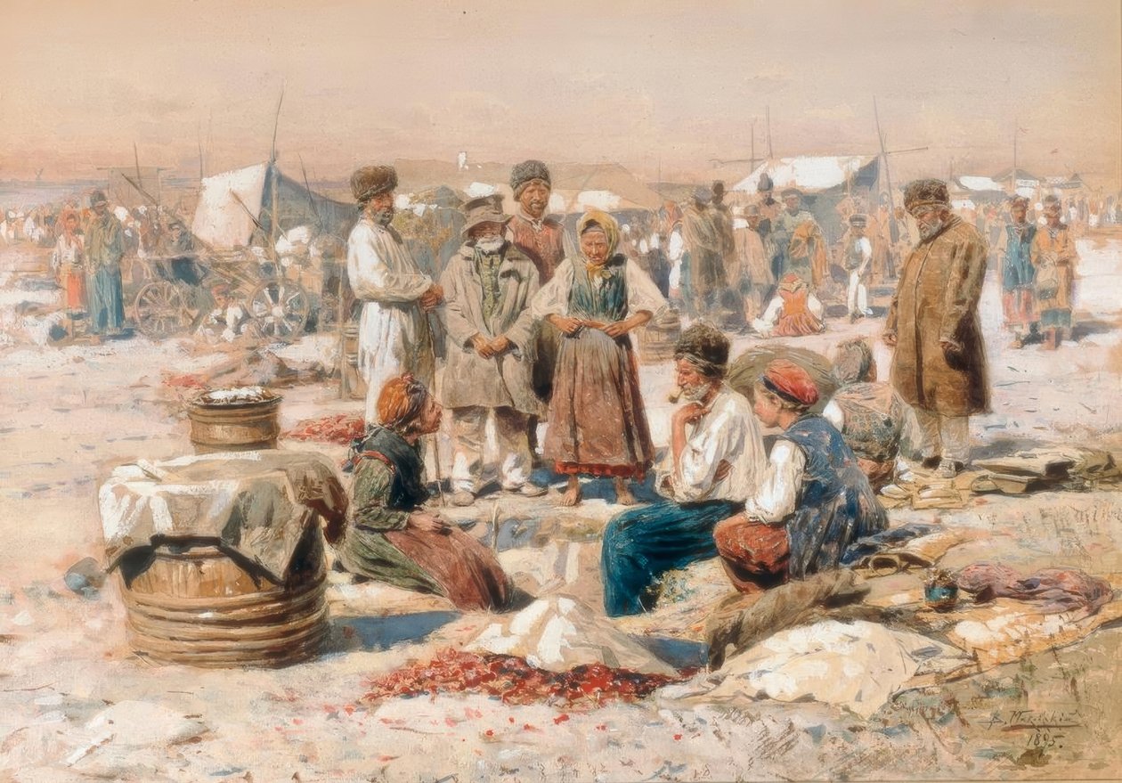 Dorfmarkt de Wladimir Jegorowitsch Makowski