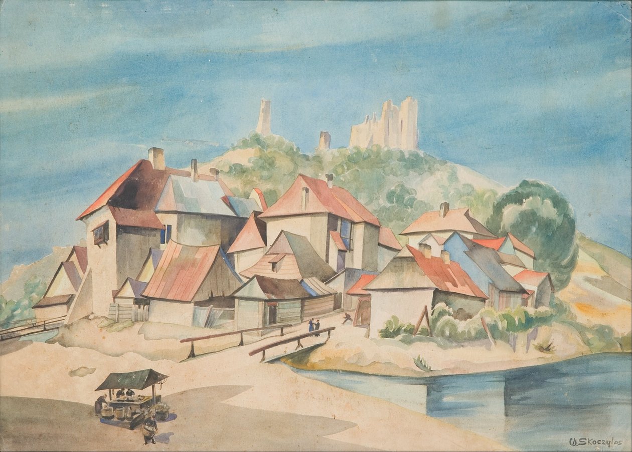 Vista de Kazimierz no Vístula de Wladyslaw Skoczylas