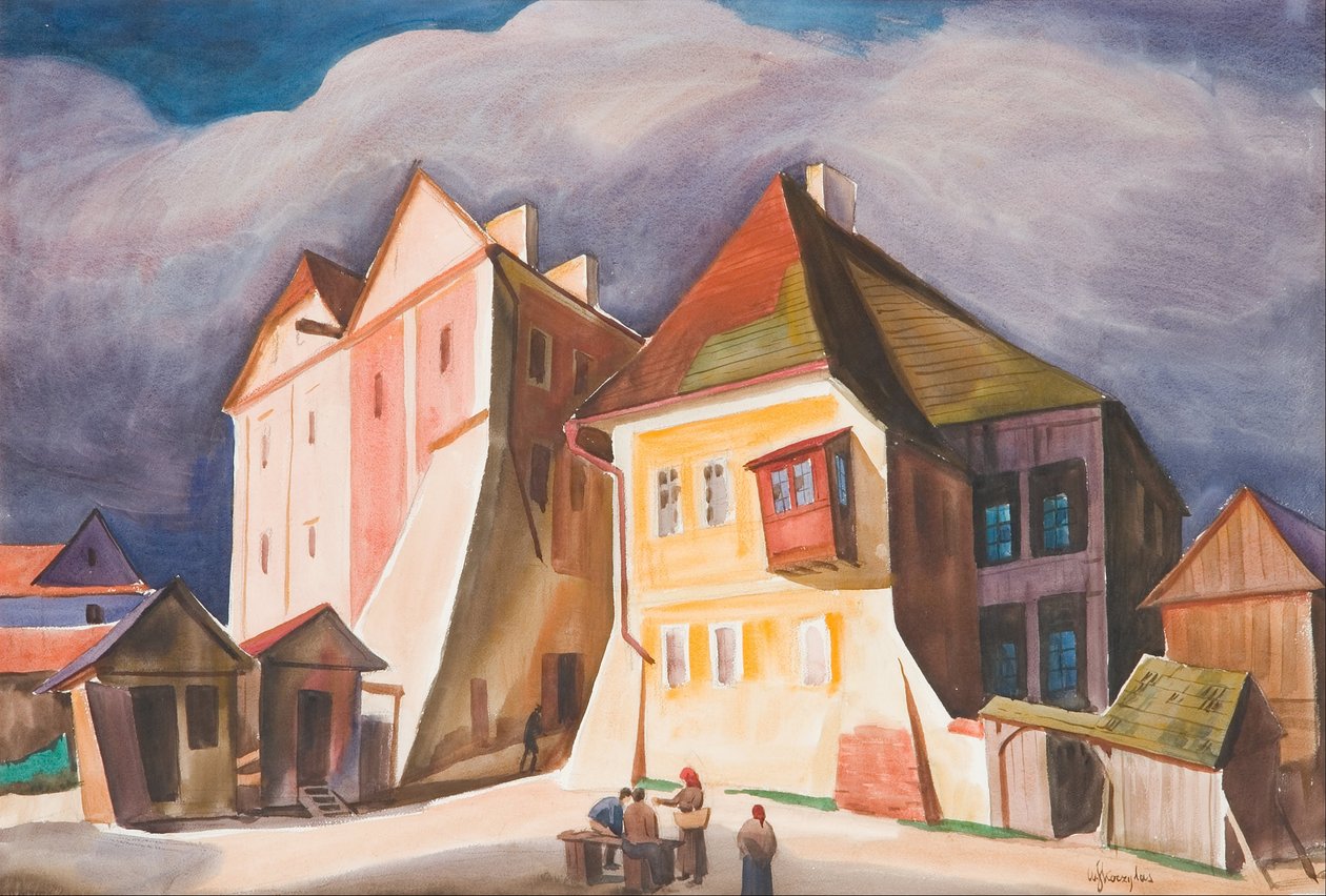 Vista de Kazimierz no Vístula de Wladyslaw Skoczylas