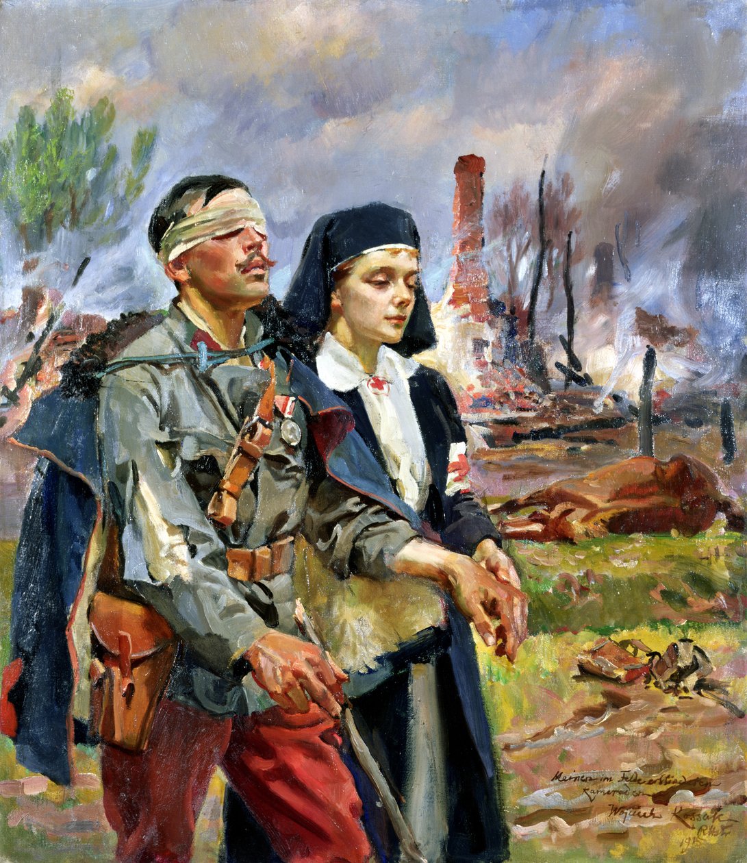 Soldado Ferido, 1915 de Wojciech Kossak