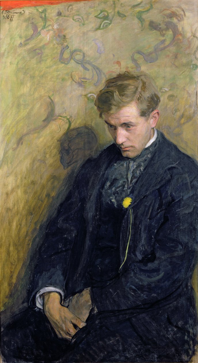 Melancólico ou, Retrato de Antoni Procajlowicz (1876-1949) 1898 de Wojciech Stanislaw Weiss