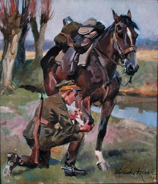Vestindo a Ferida de Wojciech Kossak