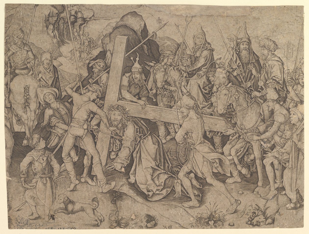 Cópia de Cristo carregando a cruz, século XV. de Wolf Huber