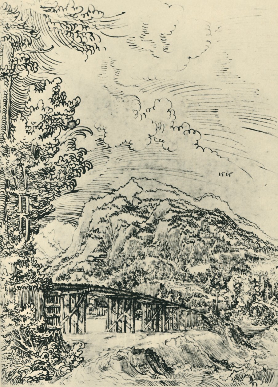 Paisagem, 1515, 1943. de Wolf Huber