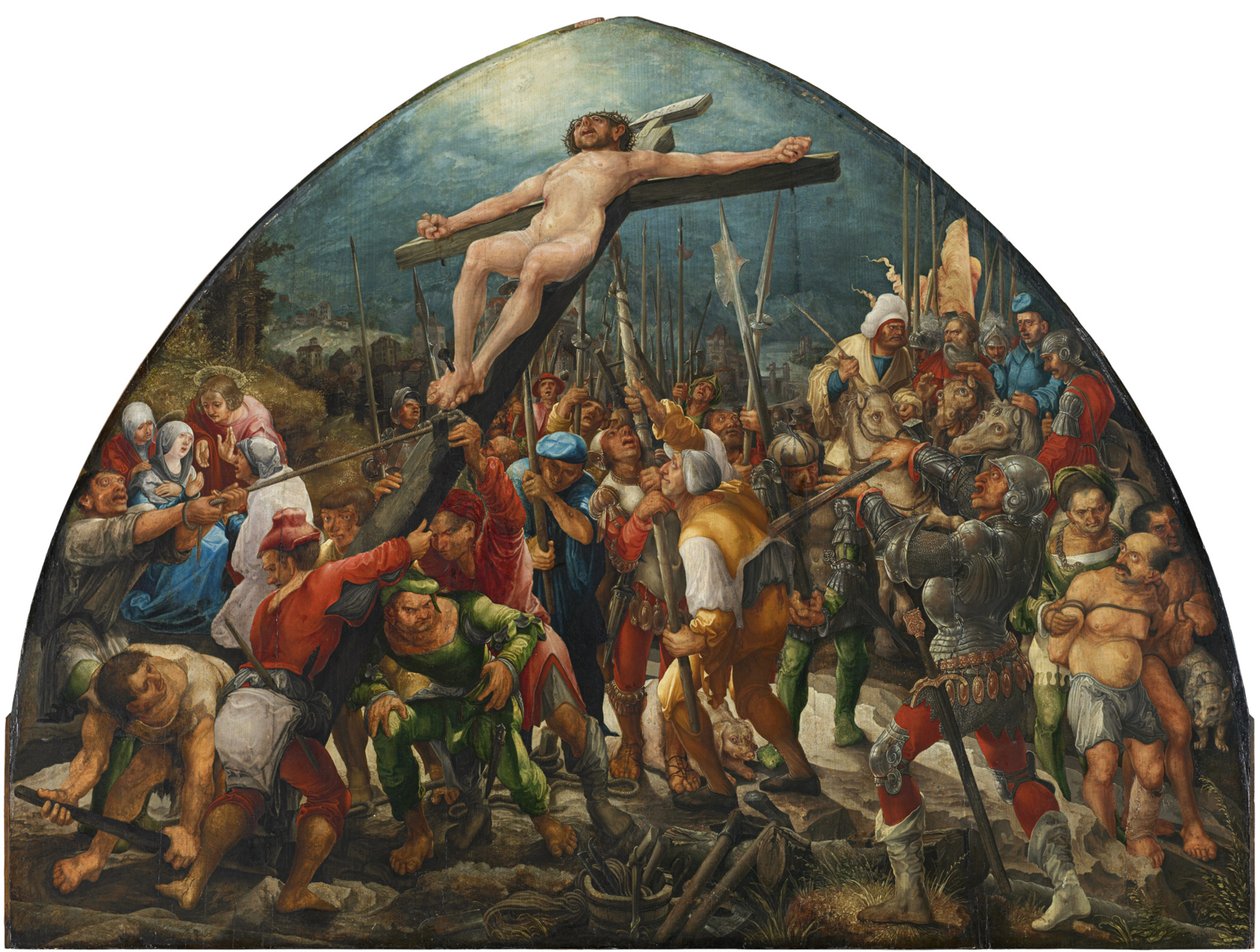 A elevação da cruz, c. 1525 de Wolf Huber