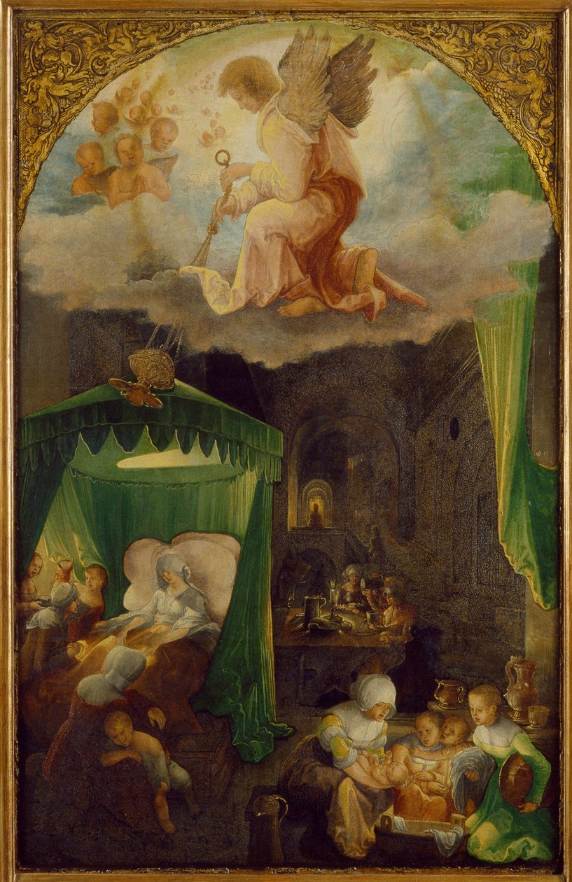 A Natividade da Virgem, ca 1521 de Wolf Huber