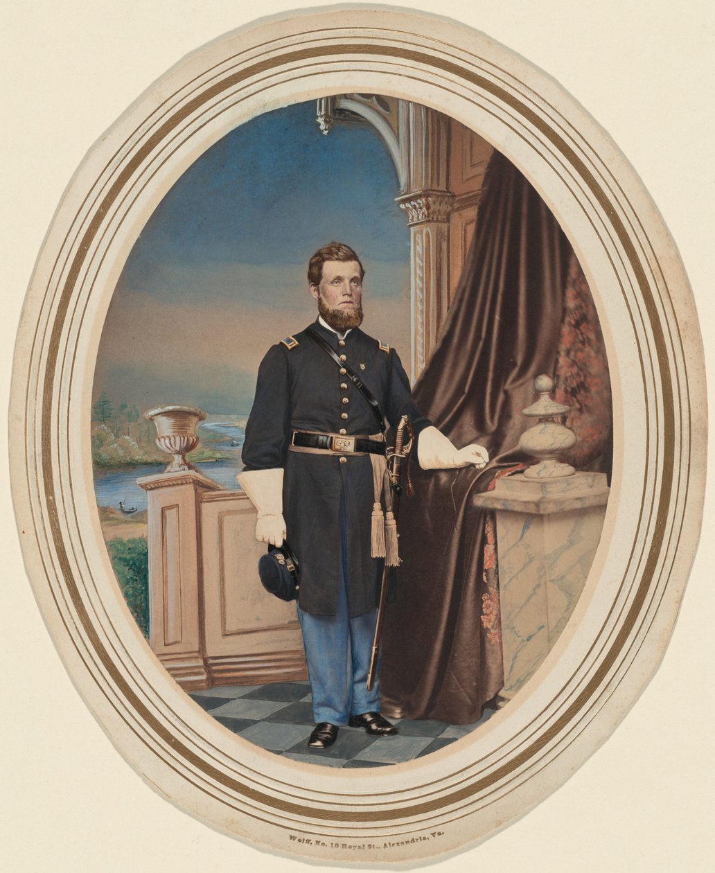 Retrato de um Primeiro Tenente de Infantaria, c. 1863 (foto) de Wolff