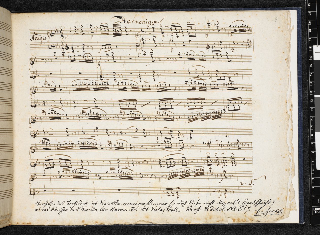 Adagio e Rondo em C menor/maior para armónica, flauta, oboé, viola e violoncelo de Wolfgang Amadeus Mozart
