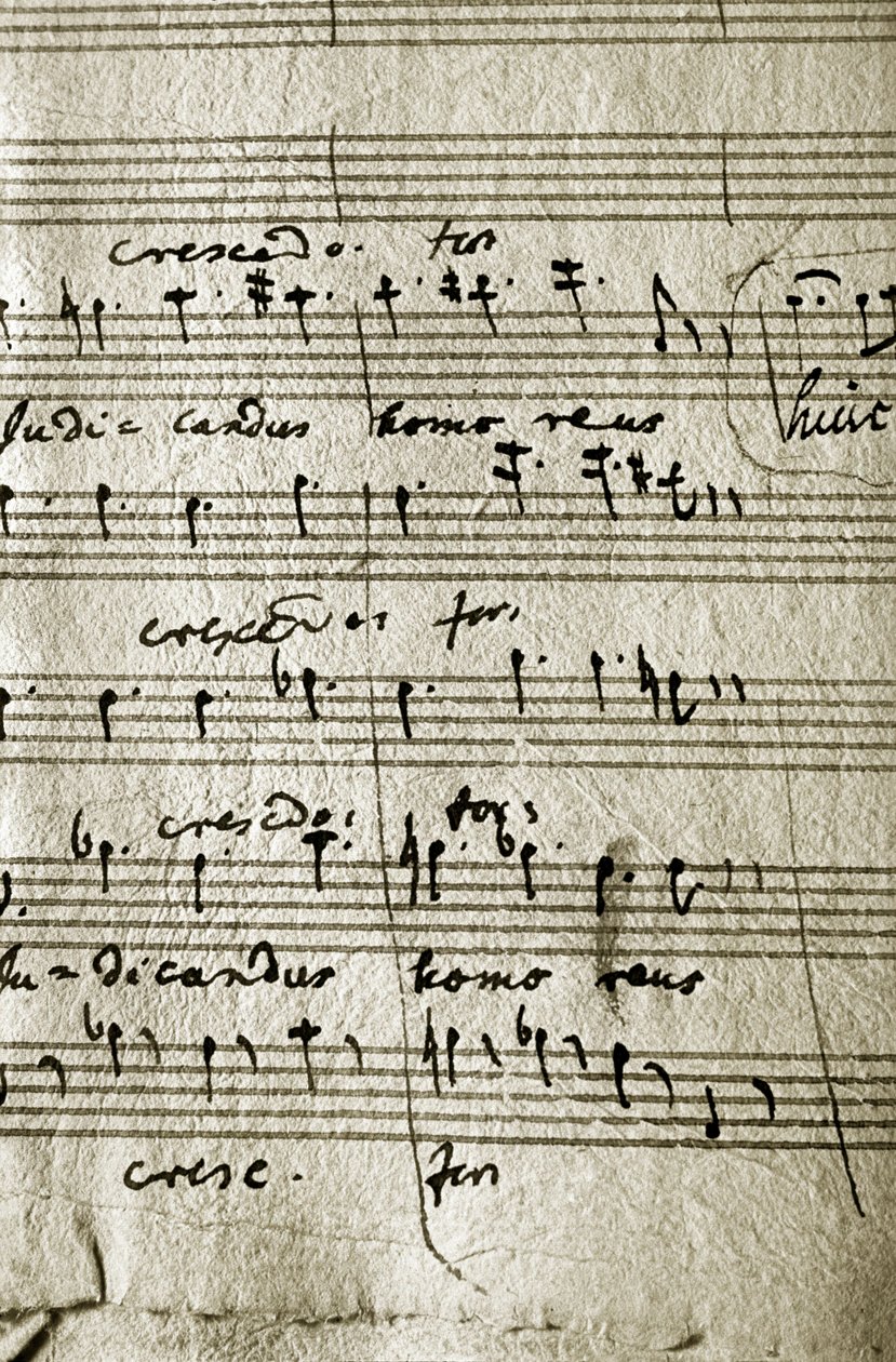 Partitura de trabalho do Requiem de Wolfgang Amadeus Mozart (partitura) de Wolfgang Amadeus Mozart