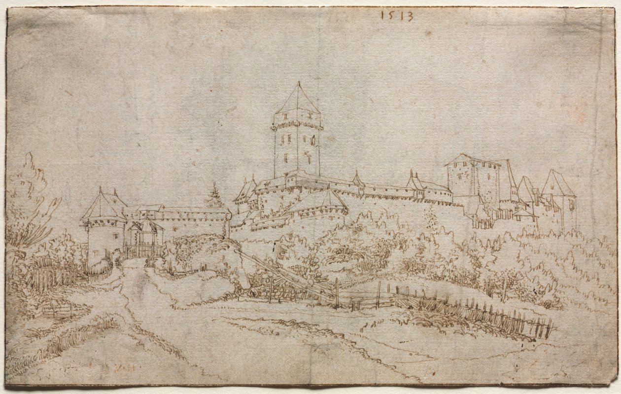 Vista de um recto do Castelo, 1513. de Wolfgang Huber